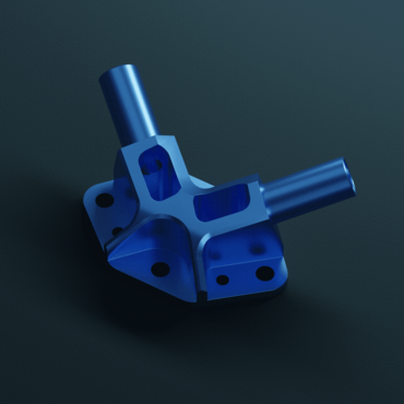 Ein eloxiertes Aluminium Frästeil